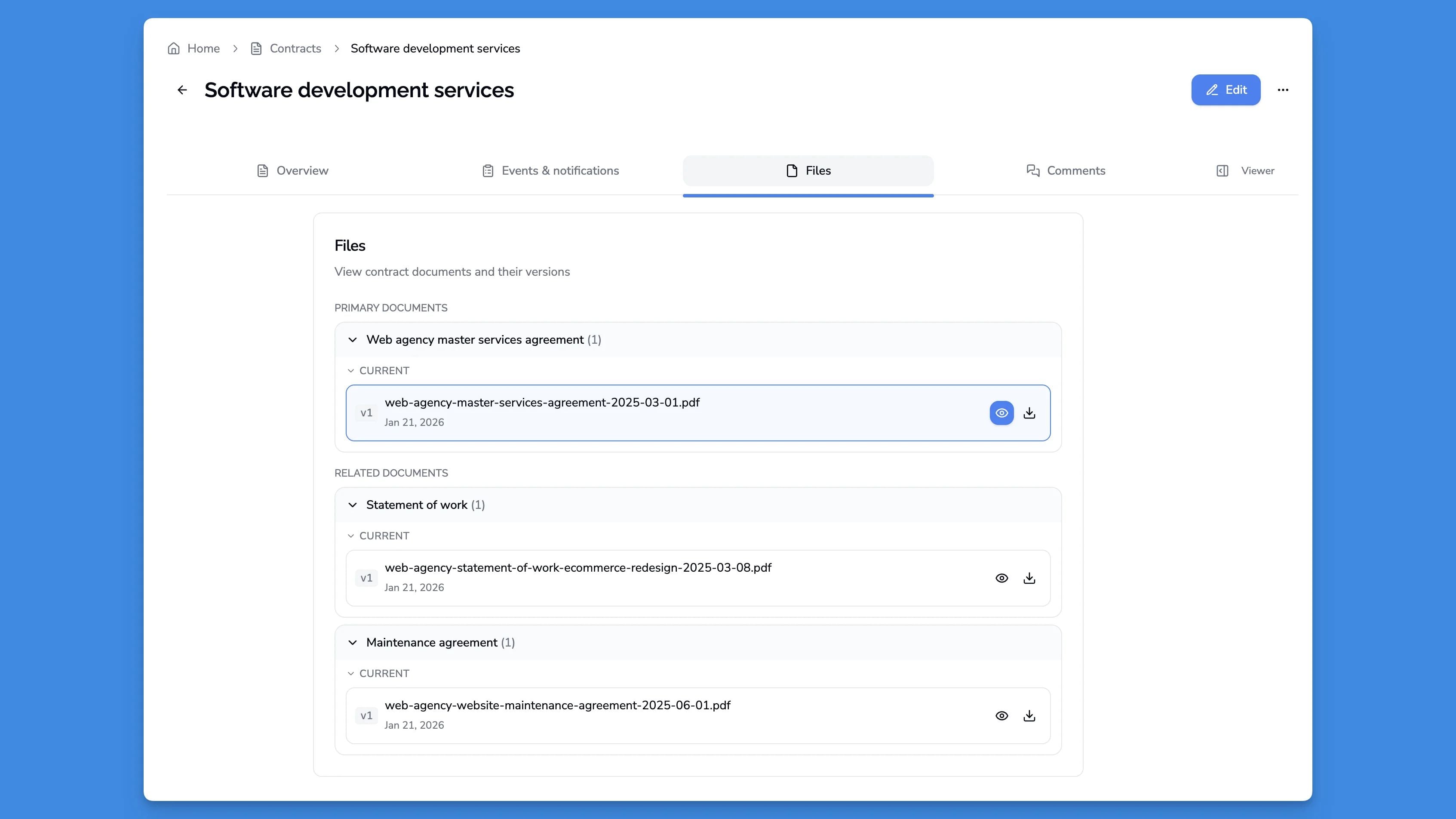 Dashboard screenshot